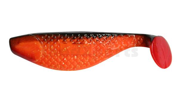 000108074R Aqua 3" (ca. 8,0 cm) orange-glitter / schwarz / red tail