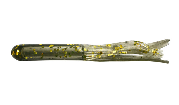 001607411 Medium Tube 2,5" (ca. 6,4 cm) clear gold glitter / smoke glitter