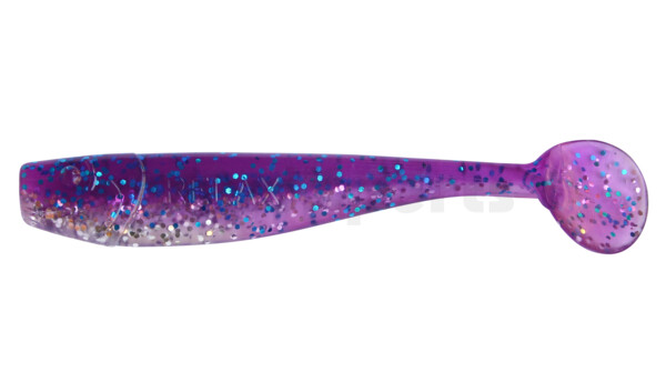 002011B314 King-Shad 4" (ca. 11,0 cm) klar silber Glitter / violett-electric blue Glitter