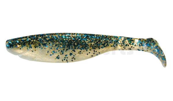 000214B099 Kopyto-River 5" (ca. 13,0 cm) goldperl / klar blau Glitter