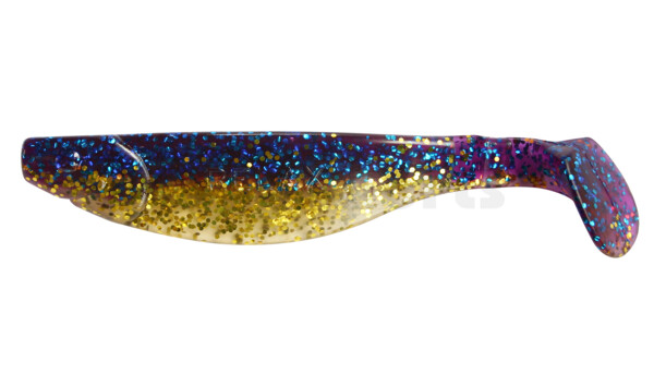 000214B313 Kopyto-River 5" (ca. 13,0 cm) klar gold Glitter  / violett-electric blue Glitter