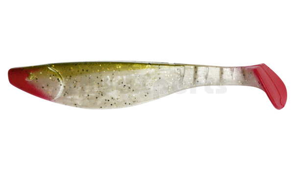 000216135 Kopyto-River 6" (ca. 16,0 cm) pearlwhite-glitter / boddengreen(green watermelon)
