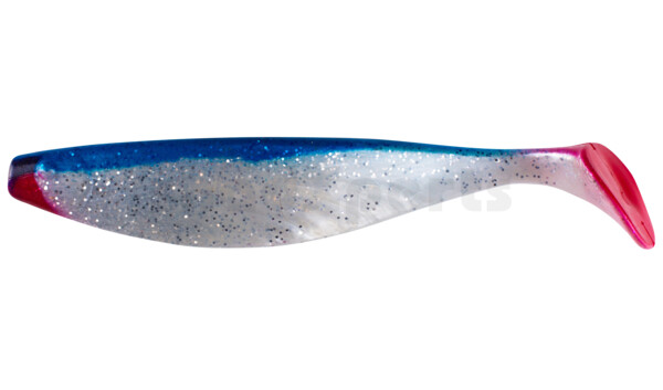000423035 Xtra-Soft 9" (ca. 23,0 cm) pearlwhite-glitter / blue
