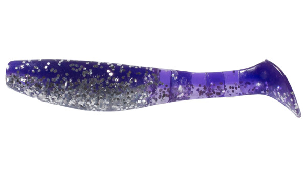 000211B308 Kopyto-Classic 4" (ca. 11,0 cm) klar silber Glitter / purpur Glitter