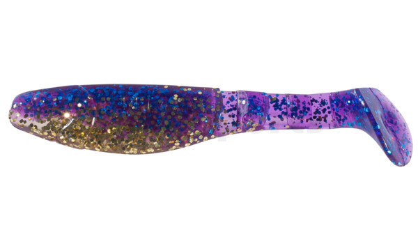 000211B313 Kopyto-Classic 4" (ca. 11,0 cm) clear gold glitter / violet-electric blue glitter