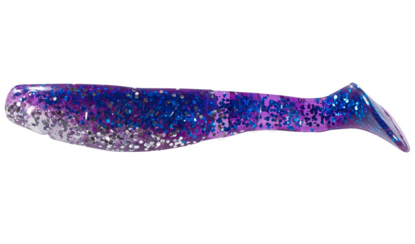 000211B314 Kopyto-Classic 4" (ca. 11,0 cm) klar silber Glitter / violett-electric blue Glitter