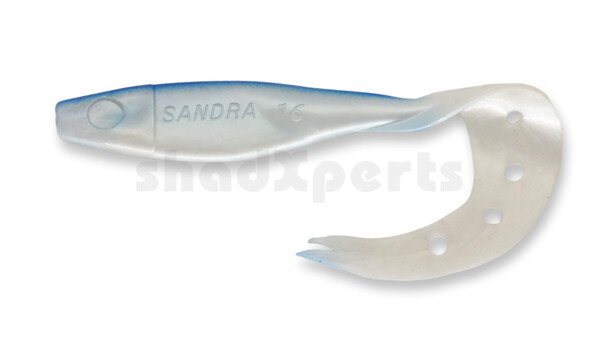 006025011 Sandra 9" (ca. 23 cm) pearl white / blue