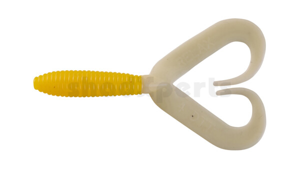 000607DT-054 Twister 3" Doubletail regulär (ca. 7,0 cm) yellow / white