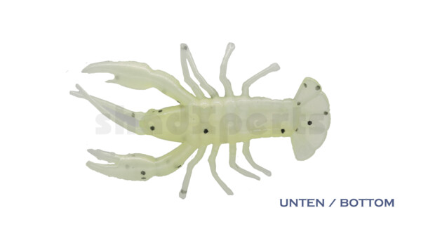 002306CF-04 Baby Crawfish 2" (6,5cm) fluogelb-schwarz-Glitter