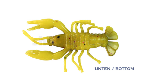 002306CF-06 Baby Crawfish 2" (6,5cm) gelb-olive-grün- Multiglitter