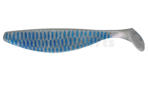 000423035A Xtra-Soft 9" (ca. 23,0 cm) pearlwhite-glitter / blue  stripes