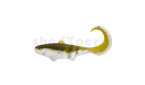 000935B188 Banjo Twister 1" (ca. 3,5 cm) reinweiss / olive-tree-Glitter