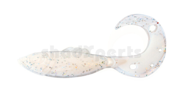 001212B008 Killer Grub 4" (ca. 12,0 cm) white / clear salt´n pepper flake