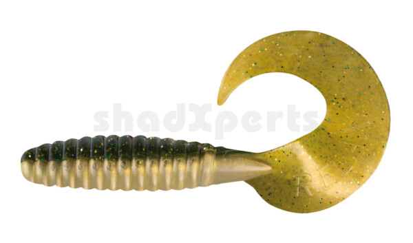 000508B058 Twister 4" laminated (ca. 8,0 cm) goldpearl / watermelon gold and black flake