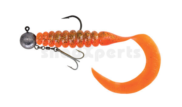 000628MB032-240 SX XXL Grub 11" orange / kar gold, schwarz glitter, montiert auf HMEG 16/0 240g