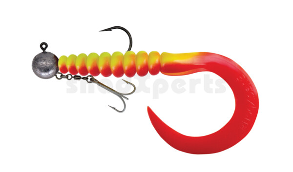 000628M057-240 SX XXL Grub 11" fluogelb / rot, montiert auf HMEG 16/0 240g