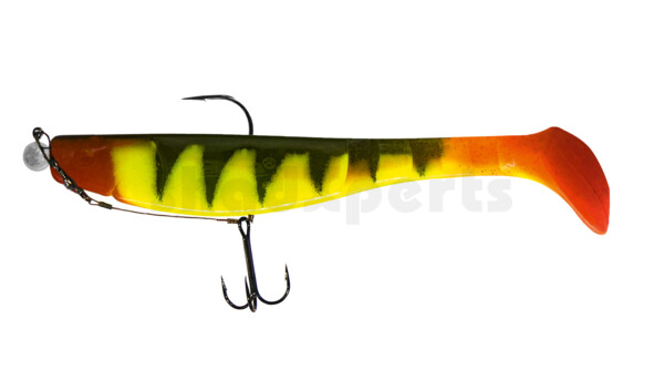 000220M055Z-20 Kopyto Classic 8" (ca. 20,0 cm) fluogelb / Zander, montiert MUXRO 12/0 20g, mit Beihänger