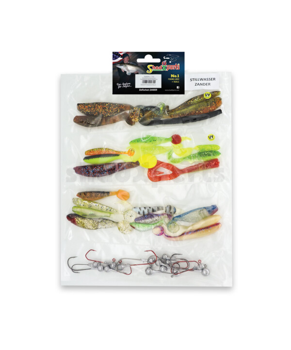0006002 ShadXperts Zielfischset Stillwasser ZANDER - ca. 27 Shads/14 Jigs