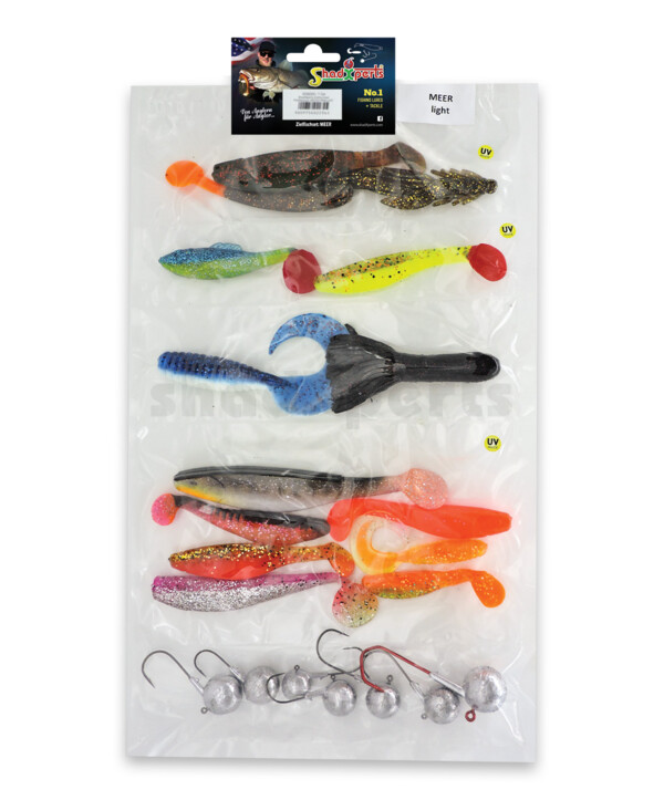 0006006 ShadXperts Zielfischset Meer light - ca. 14 Shads/7 Jigs