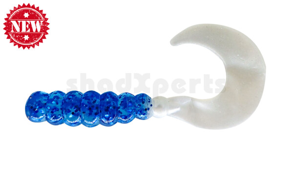 000603048 Fat Grub 2" (ca. 5 cm) Blue Glitter/Pearl