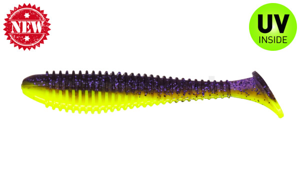 004209014 Pro Swimmer 3,8" (ca. 9,5 cm) Purple Glitter/Opaque Chartreuse