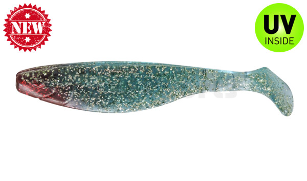 000214170RH Kopyto-River 5" (ca. 13,0 cm) aqua / silver glitter / red head
