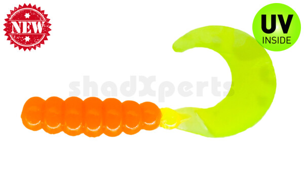 000603031 Fat Grub 2" (ca. 5 cm) Orange/Chartreuse