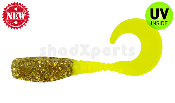 004405025 Curly Tail Crappie Minnow 2"  (ca. 5 cm) im Zip Bag gold digger