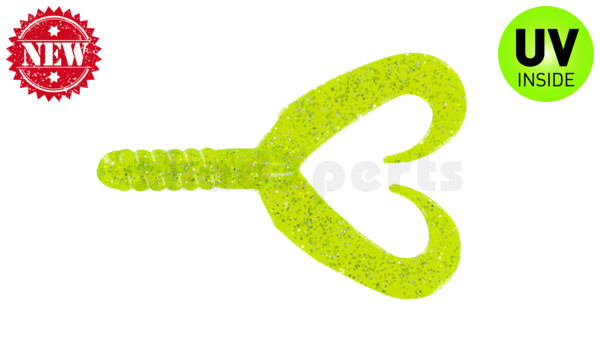 005307018 BBB Double Tail 3" (7,5 cm) Chartreuse Silver