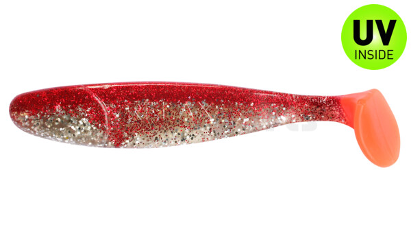 000316B239OT Jankes 6" (ca. 16,0 cm) clear silver glitter / red glitter / orange tail