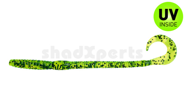 0021702 Ringgrub(Huchenzopftwister) 6" (ca. 16 cm) grün-pepper-glitter