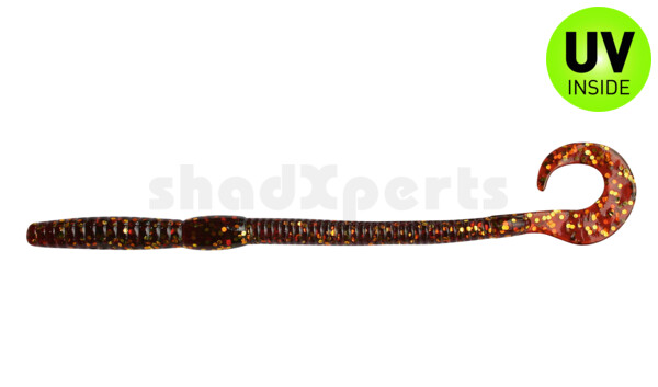 0021709 Ringgrub(Huchenzopftwister) 6" (ca. 16 cm) motoroil-glitter