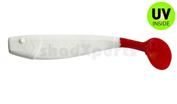 002011001RT King-Shad 4" (ca. 11,0 cm) reinweiss / Red Tail