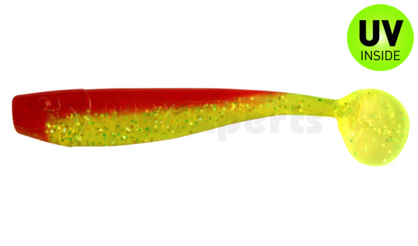 002011068 King-Shad 4" (ca. 11,0 cm) chartreuse glitter / red