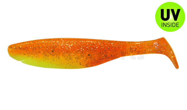 000214B033 Kopyto-River 5" (ca. 13,0 cm) fluogelb  / orange-silber Glitter