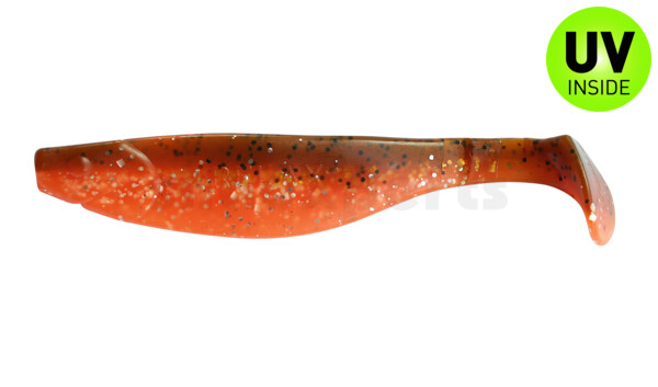 000214B068 Kopyto-River 5" (ca. 13,0 cm) orange-glitter / brown amber (olive)-black glitter