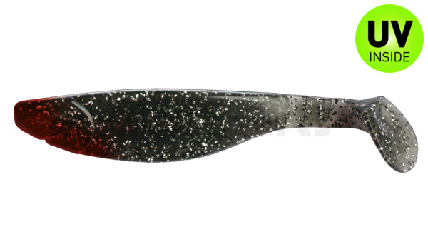 000214157RH Kopyto-River 5" (ca. 13,0 cm) smoke silver-glitter / red head