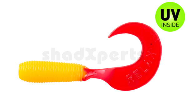 000604052 Twister 2" regulär (ca. 4,5 cm) gelb / red tail