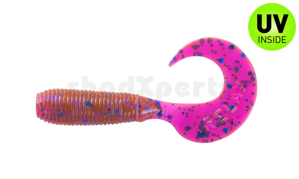 000604303 Twister 2" regulär (ca. 4,5 cm) crawfish-violett-electric blue-glitter