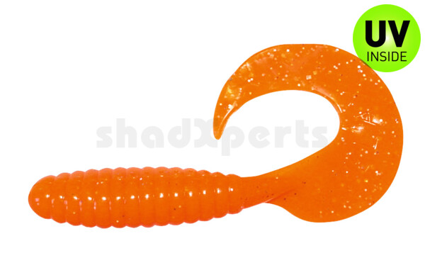 000608026 Twister 4" regulär (ca. 8,0 cm) orange glitter