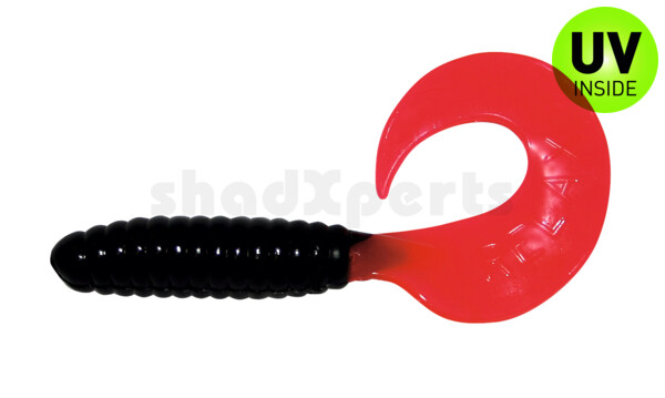 000608029A Twister 4" regulär (ca. 8,0 cm) schwarz / red tail