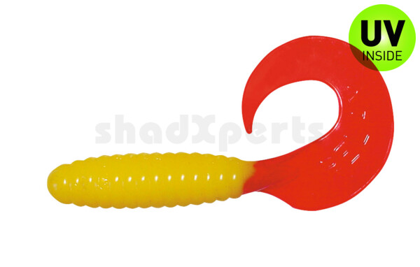 000608052 Twister 4" regulär (ca. 8,0 cm) gelb / red tail