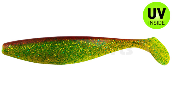 000423068 Xtra-Soft 9" (ca. 23,0 cm) grün(chartreuse)-Glitter / rot