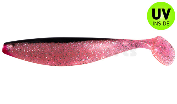 000423331 Xtra-Soft 9" (ca. 23,0 cm) hot pink-Glitter Perleffekt / schwarz