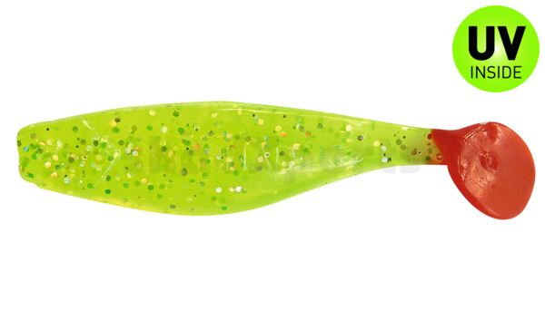 000408066RT Shad 3" (ca. 8,0 cm) chartreuse-glitter / red tail