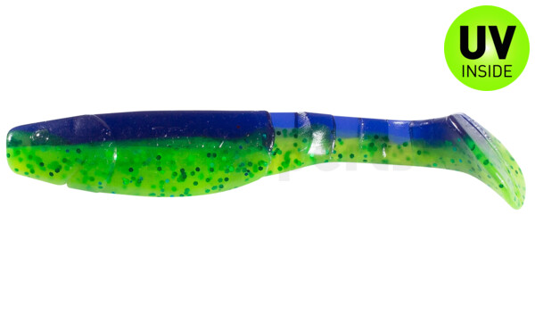 000211B113 Kopyto-Classic 4" (ca. 11,0 cm) grün (chartreuse)-Glitter / blau-violett Glitter