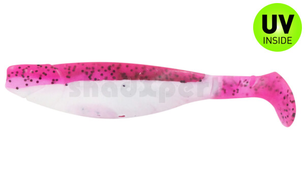 000212B320 Kopyto-River 4" (ca. 11,0 cm) white / hot pink glitter