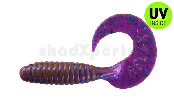 000608303 Twister 4" regulär (ca. 8,0 cm) crawfish-violett-electric blue-glitter