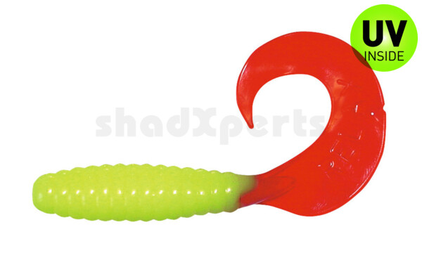 000608097 Twister 4" regulär (ca. 8,0 cm) fluogelb / red tail
