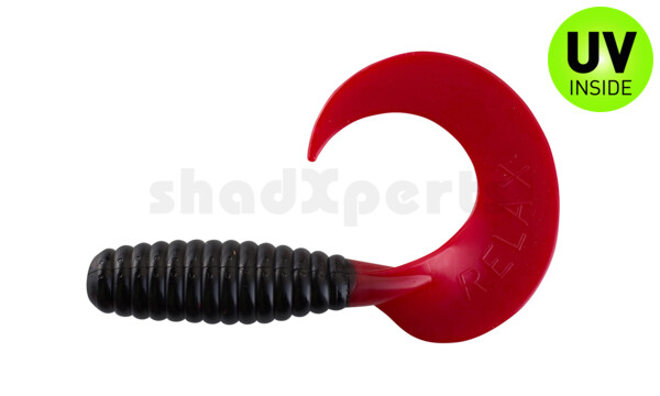 000613029A Xtra Fat Grub 5,5" regulär (ca. 13,0 cm) schwarz / red tail